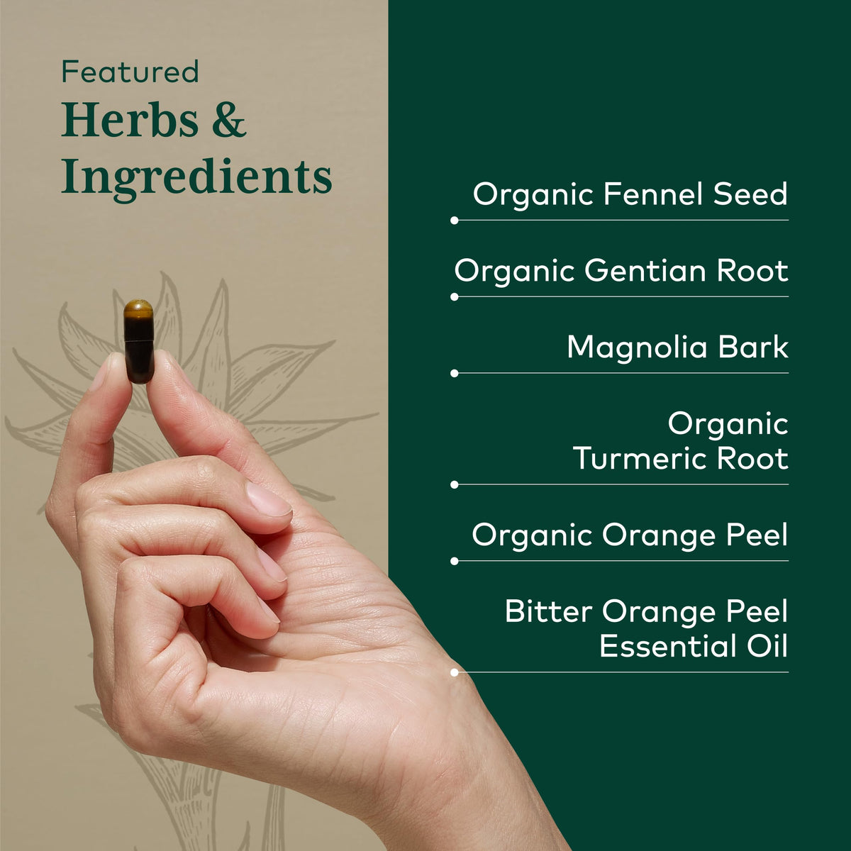 Étiquette du produit Gaia Herbs PRO MMC Restore avec informations nutritionnelles