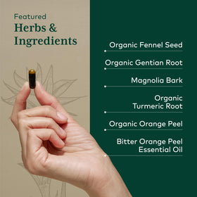 Étiquette du produit Gaia Herbs PRO MMC Restore avec informations nutritionnelles