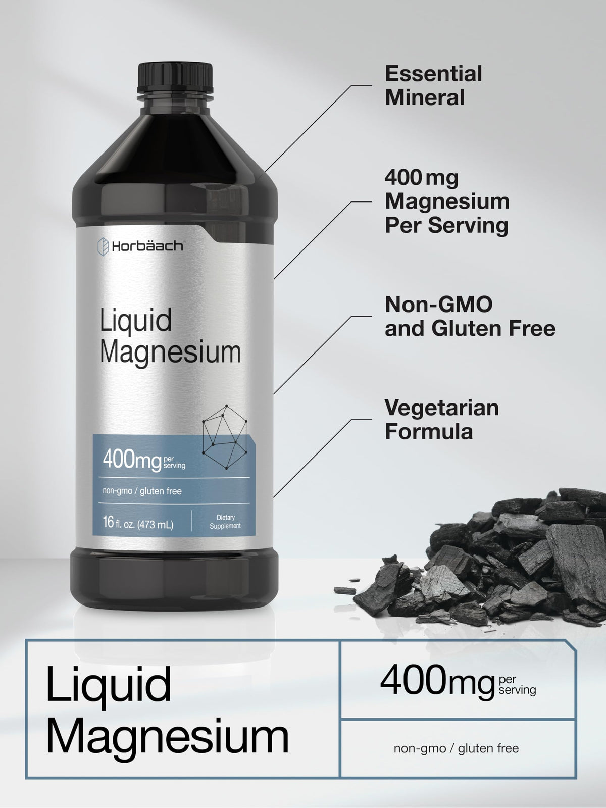 Étiquette du produit Horbäach Magnésium Liquide
