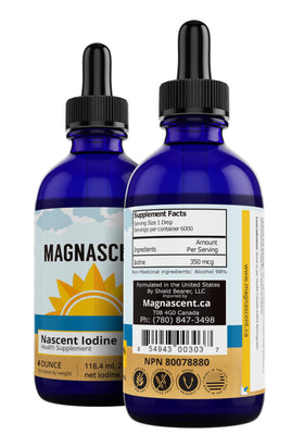 Étiquette du produit Magnascent Iodine Nascent 4 fl oz
