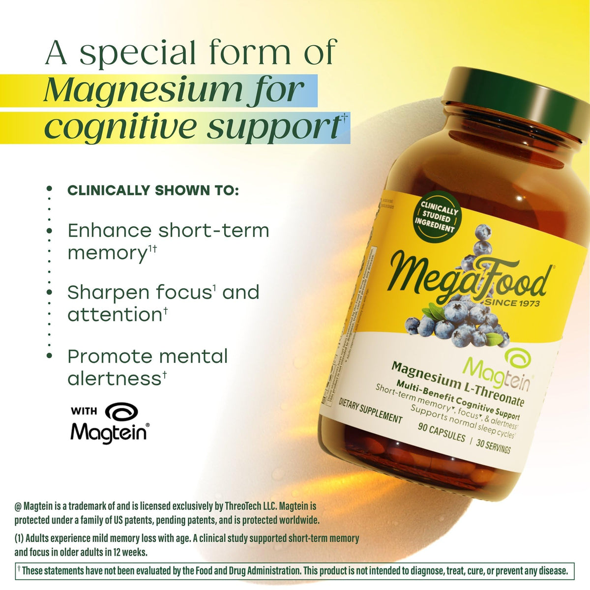 Étiquette du produit MegaFood Magnesium L-Threonate