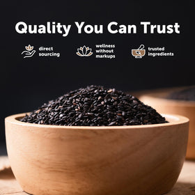 Étiquette du produit Micro Ingredients huile de graines noires