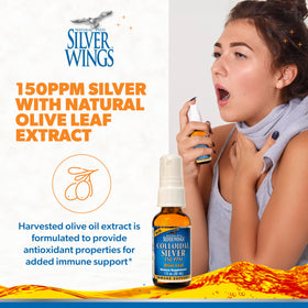 Étiquette du produit Natural Path Silver Wings Colloidal Silver 150ppm
