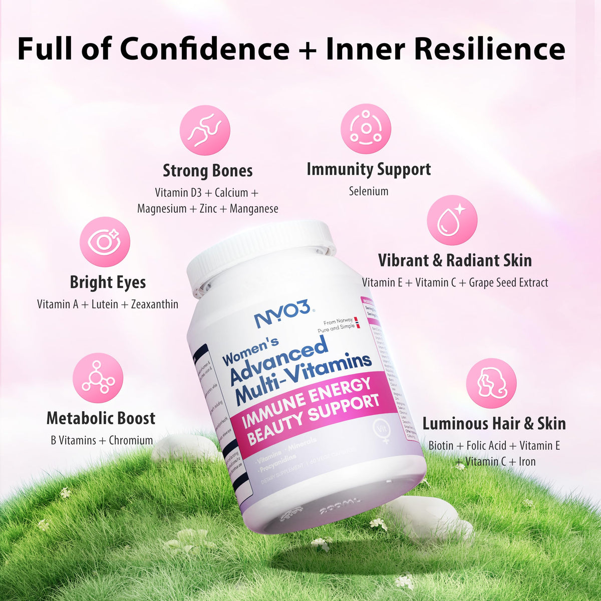 Étiquette du produit NYO3 Multivitamine Femme
