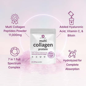 Étiquette du produit poudre de collagène multi DEAL SUPPLEMENT