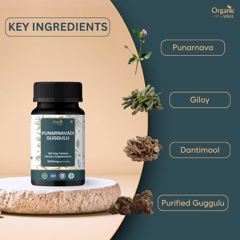 Étiquette du produit Punarnavadi Guggulu ORGANIC SPREE