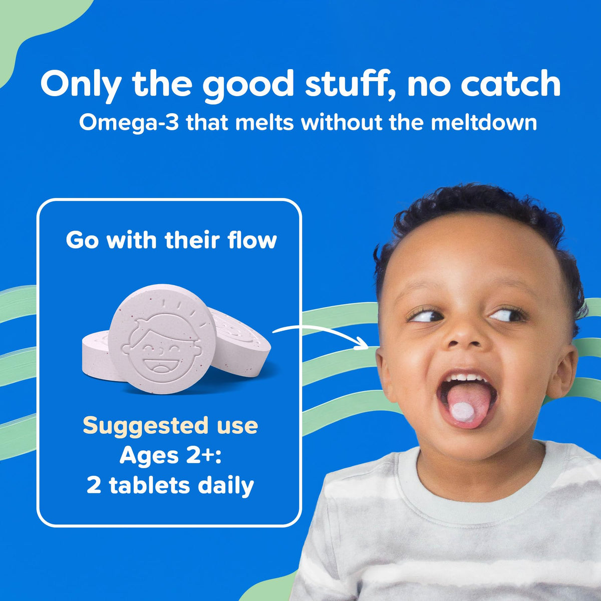 Étiquette du produit Renzo's Mighty Omega avec ingrédients