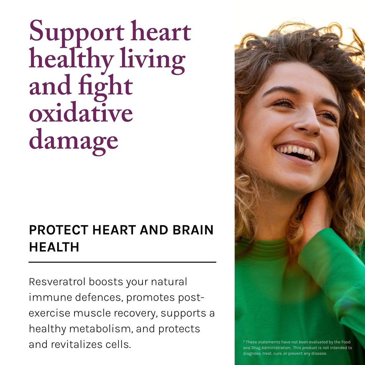Étiquette du produit Reserveage Nutrition Resvératrol 250 mg