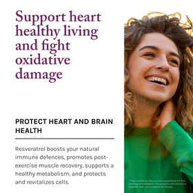 Étiquette du produit Reserveage Nutrition Resvératrol 250 mg
