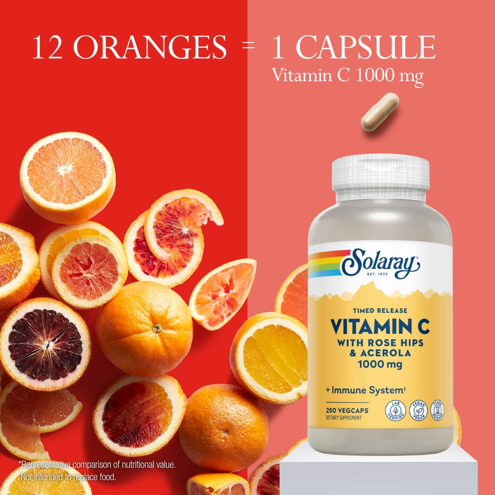 Étiquette du produit SOLARAY Vitamine C 1000mg