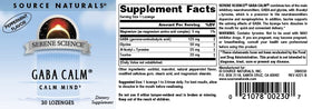 Étiquette du produit Source Naturals GABA Calm Mind