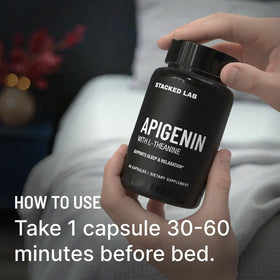 Étiquette du produit STACKED LAB Apigenin et L-Theanine
