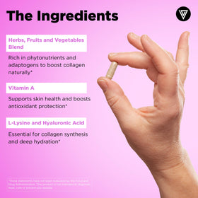 Étiquette du produit Vital Vitamins Collagène Végétalien