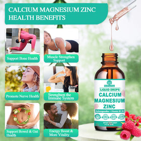 Étiquette du produit WellVeraVida Calcium Magnésium Zinc, informations nutritionnelles