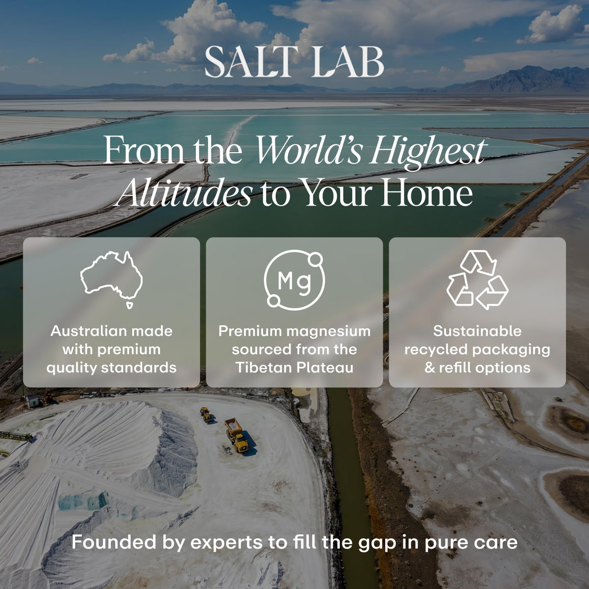 Étiquette du spray d'huile de magnésium SALT LAB