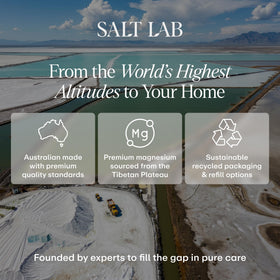 Étiquette du spray d'huile de magnésium SALT LAB