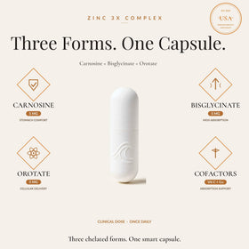 Étiquette du Zinc 3X Complex Natural Flow avec dosage