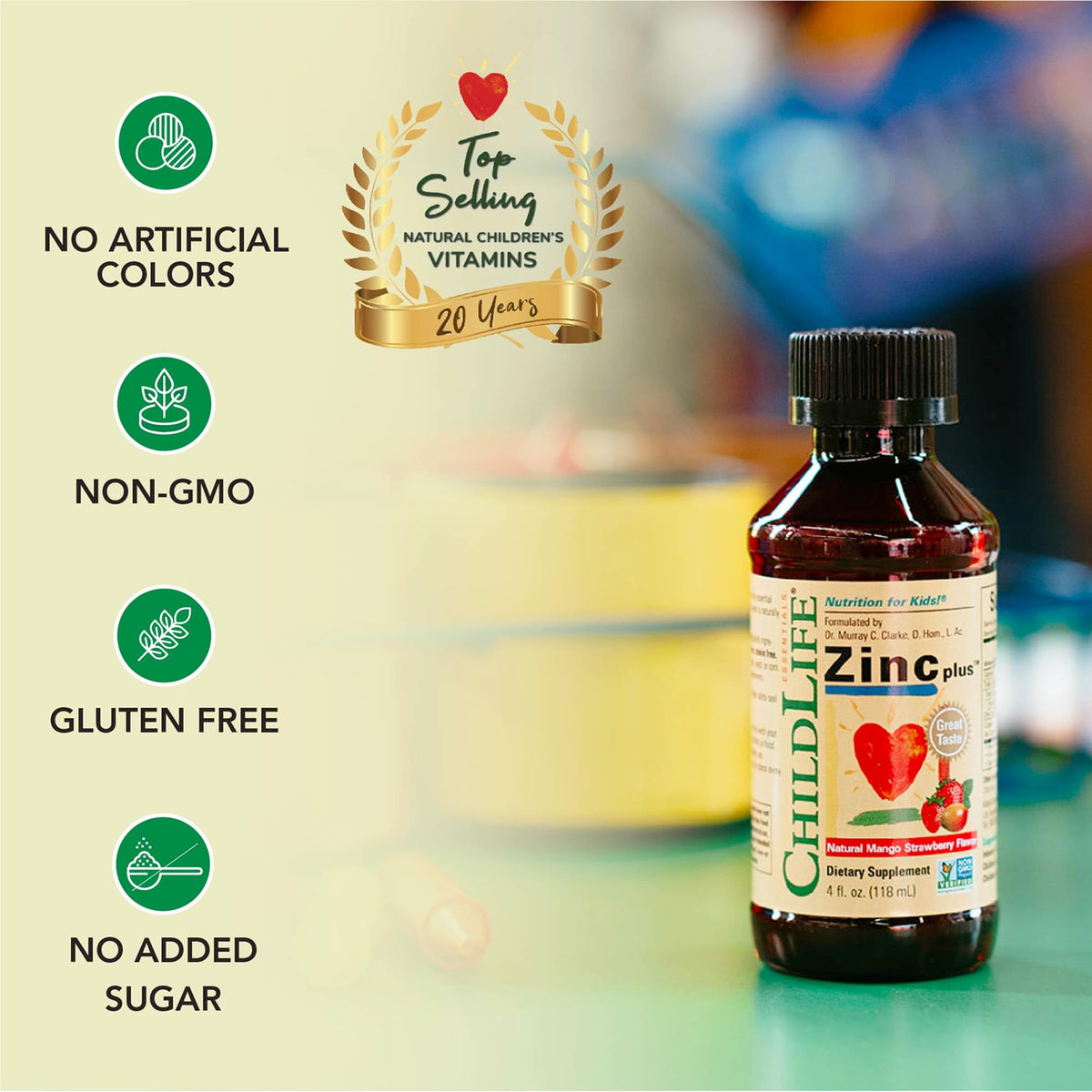 Étiquette du Zinc Plus Liquide CHILDLIFE ESSENTIALS