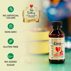 Étiquette du Zinc Plus Liquide CHILDLIFE ESSENTIALS