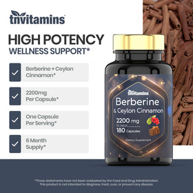 étiquette nutritionnelle de tnvitamins Berberine