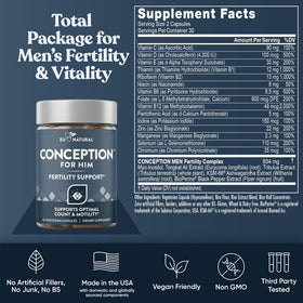 Étiquettes des capsules de fertilité Eu Natural