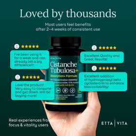 Etta Vita Cistanche Tubulosa capsules 500 mg en gros plan