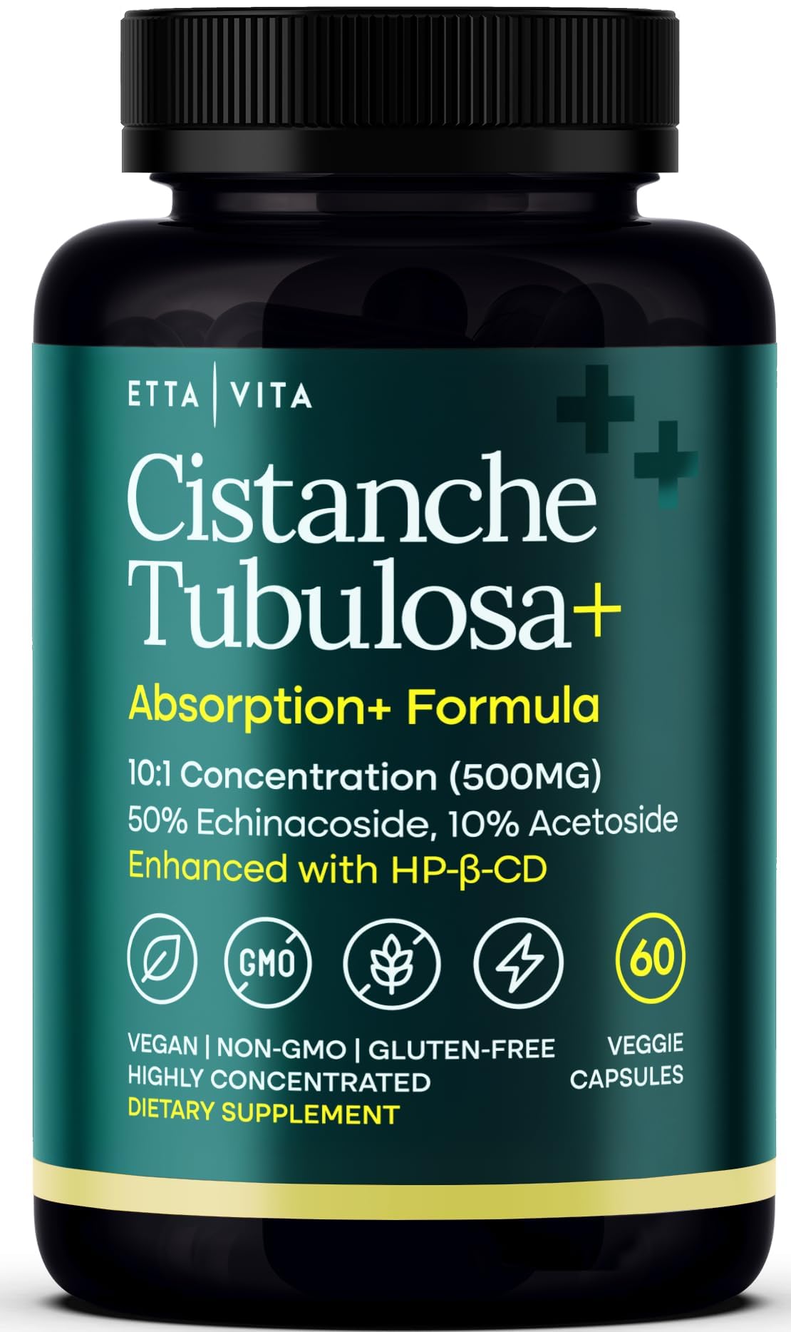 Etta Vita Cistanche Tubulosa capsules 500 mg vue de face