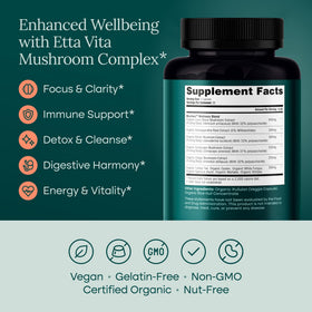 Etta Vita Complément Alimentaire Champignon 11-en-1 capsules avec ingrédients