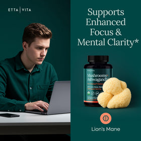 Etta Vita Complément Alimentaire Champignon 11-en-1 capsules ouvertes