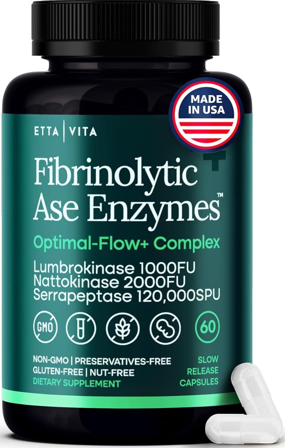 Etta Vita Complément Alimentaire Triple Enzymatique 60 Capsules vue avant