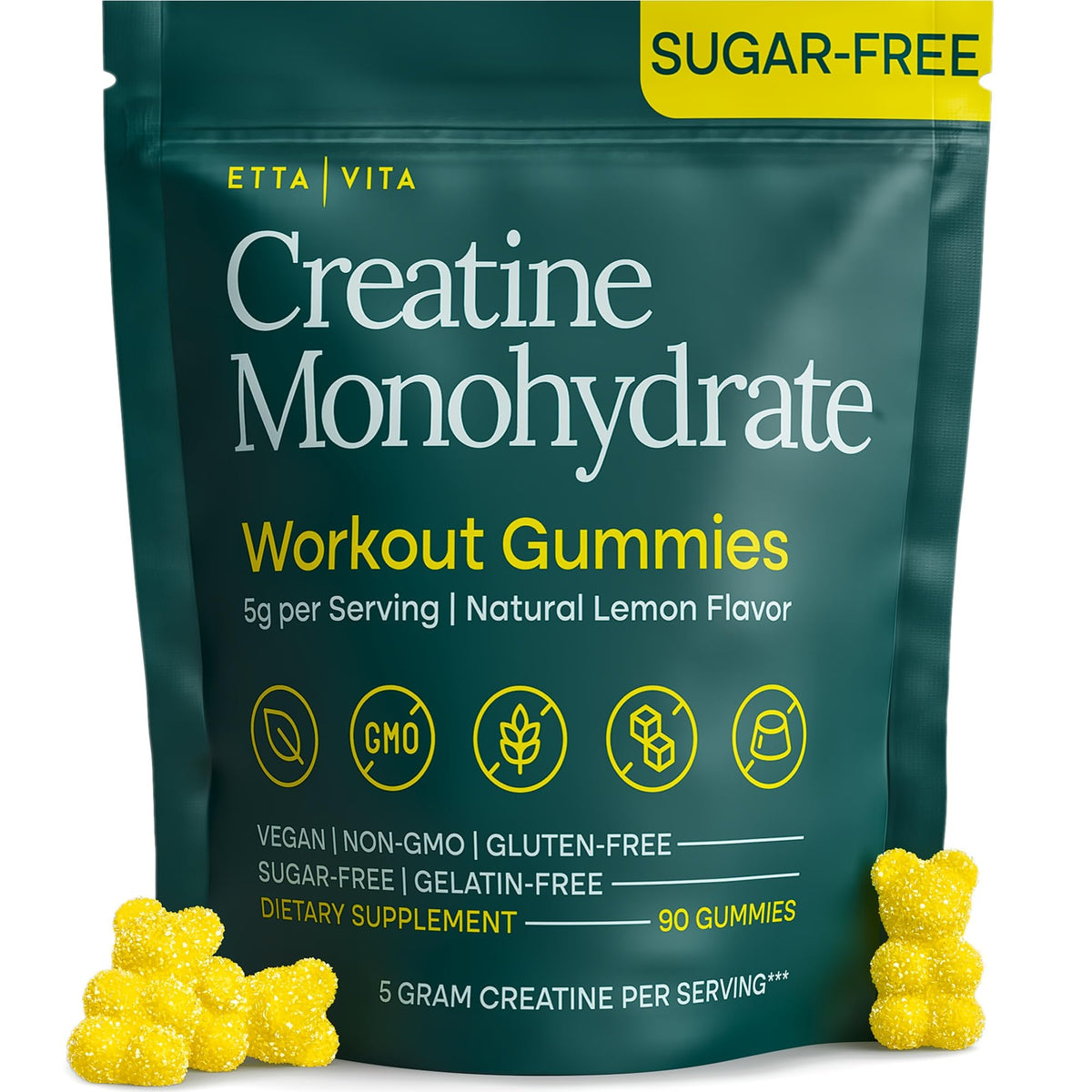 Etta Vita Gummies de créatine monohydrate en boîte de 90 unités