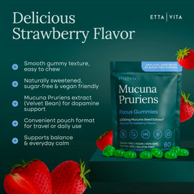 Etta Vita gummies Mucuna Pruriens, gélifiés à l'intérieur du paquet