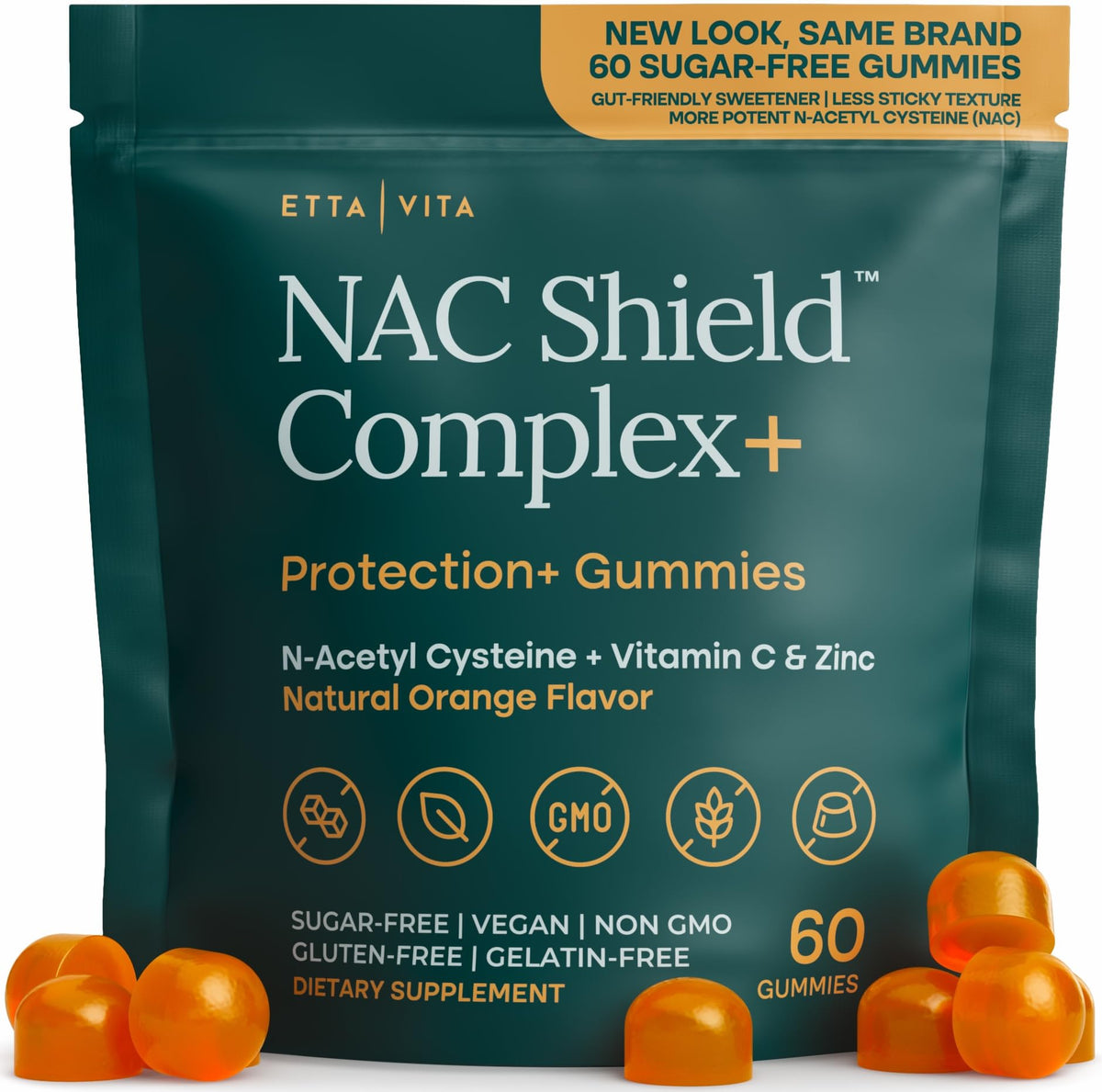Etta Vita Gummies NAC sans sucre sachet avant