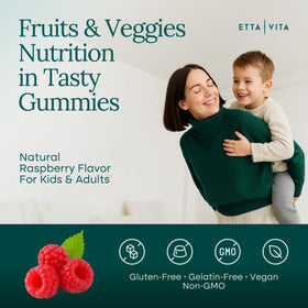 Etta Vita Gummies Vitamines et Minéraux Sans Sucre - vue en gros plan des gummies