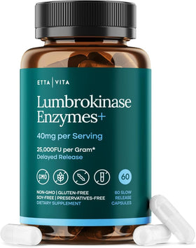 Etta Vita Lumbrokinase 40mg 60 capsules vue de face
