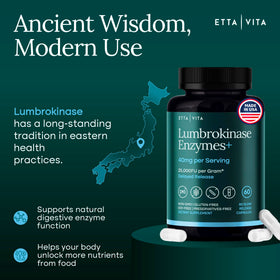 Etta Vita Lumbrokinase 40mg capsules à côté d'autres compléments