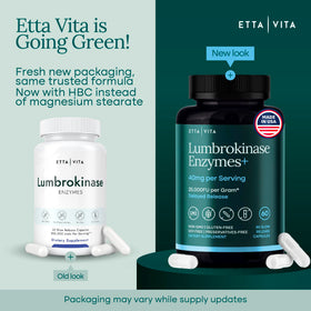 Etta Vita Lumbrokinase 40mg capsules en gros plan