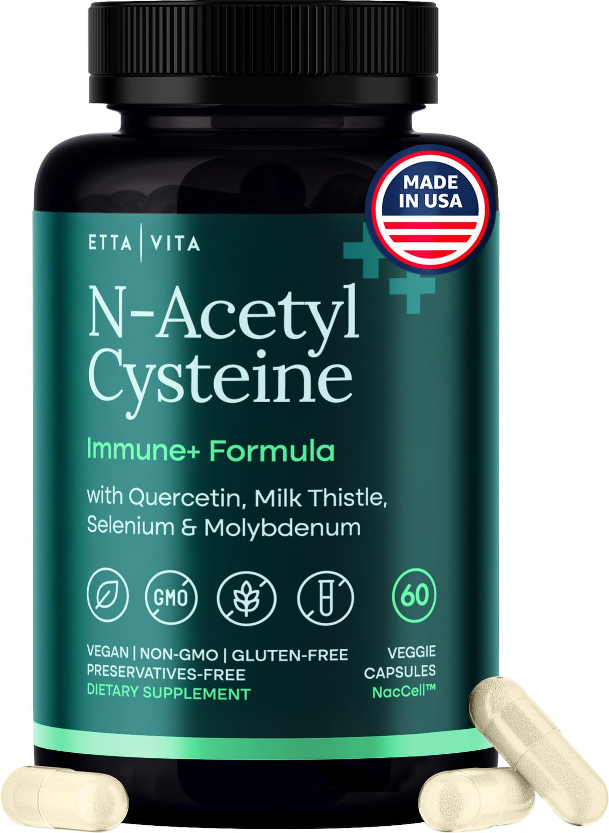 Etta Vita NAC N-Acétylcystéine 600mg bouteille vue avant
