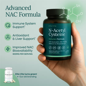 Etta Vita NAC N-Acétylcystéine 600mg capsules en gros plan