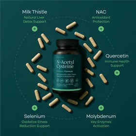 Etta Vita NAC N-Acétylcystéine 600mg capsules sur fond blanc