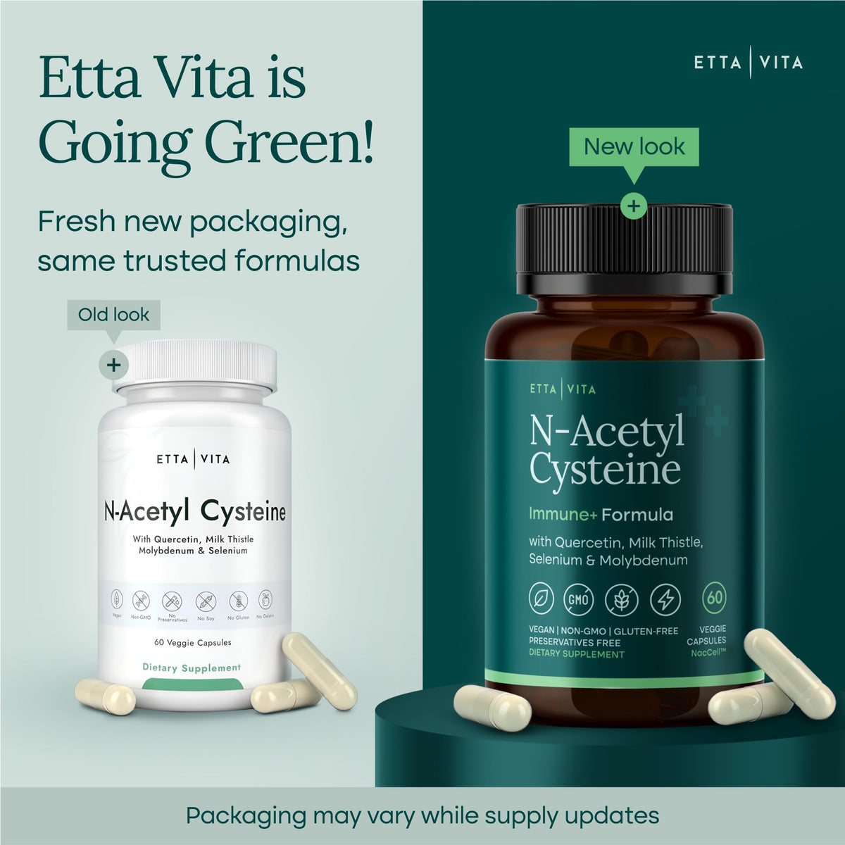 Etta Vita NAC N-Acétylcystéine 600mg vue latérale