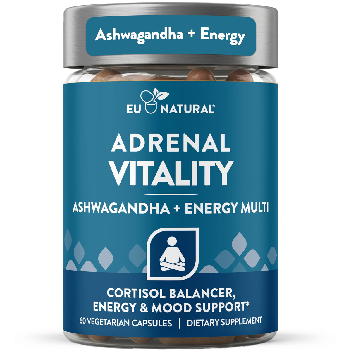 Eu Natural Complément Alimentaire Cortisol 60 Capsules Végétales vue de face