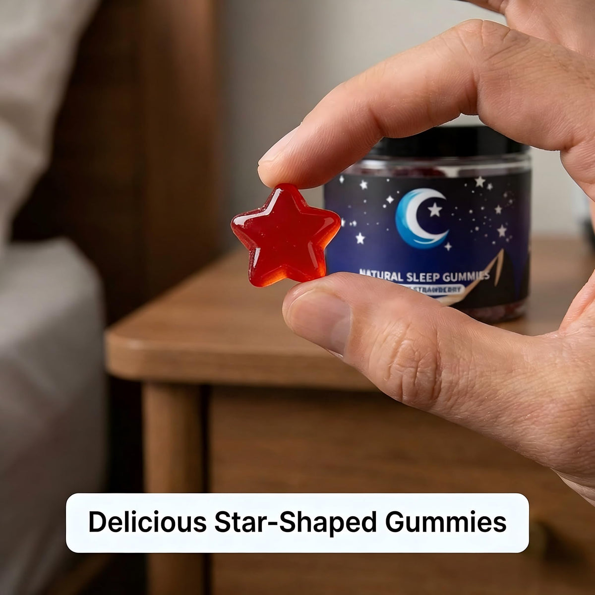 Eudaimona gummies de sommeil naturels fraise, texture des gummies