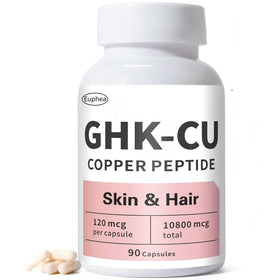 Euphea GHK-Cu Peptide Capsules avant avec étiquette visible