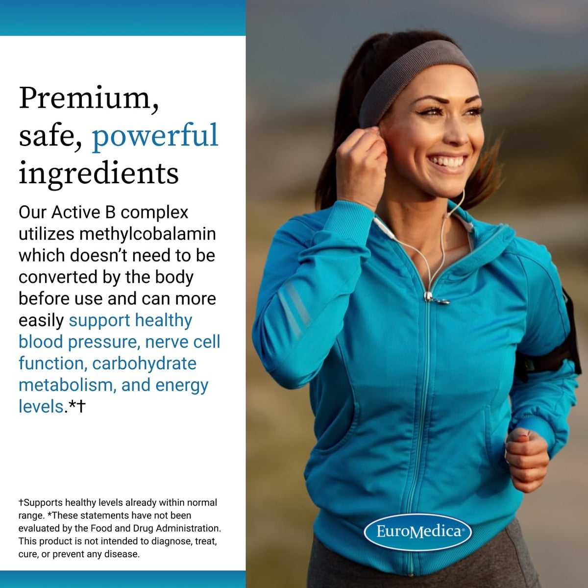 EuroMedica Active Bio B-Complex comprimés ouverts
