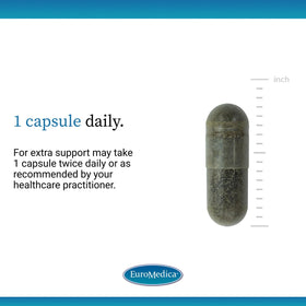 EuroMedica Andrographis EP80 capsules avec un verre d'eau