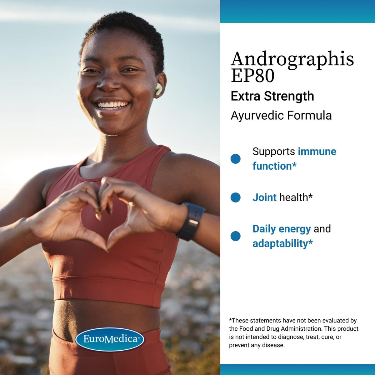 EuroMedica Andrographis EP80 capsules ouvertes sur une table