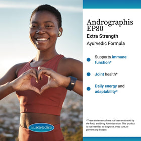 EuroMedica Andrographis EP80 capsules ouvertes sur une table