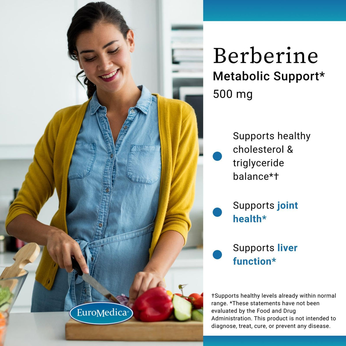 EuroMedica Berberine 500mg vue de côté