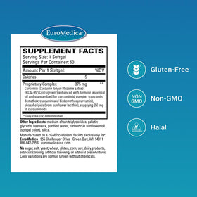 EuroMedica CuraPro 375 mg capsules sur fond blanc
